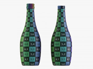 Glass Soda Soft Drink Water Bottle 03 3D Модель