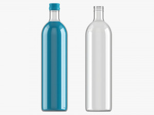 Glass Soda Soft Drink Water Bottle 04 Modelo 3D