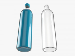 Glass Soda Soft Drink Water Bottle 04 Model 3D