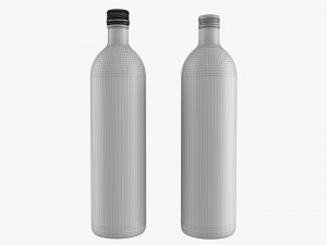 Glass Soda Soft Drink Water Bottle 04 Model 3D
