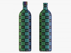 Glass Soda Soft Drink Water Bottle 04 Model 3D
