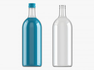 Glass Soda Soft Drink Water Bottle 05 3D Model