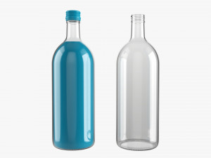 Glass Soda Soft Drink Water Bottle 05 3D-Modell