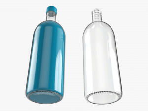 Glass Soda Soft Drink Water Bottle 05 3D-Modell