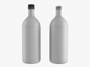 Glass Soda Soft Drink Water Bottle 05 3D-Modell