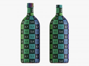 Glass Soda Soft Drink Water Bottle 05 3D-Modell