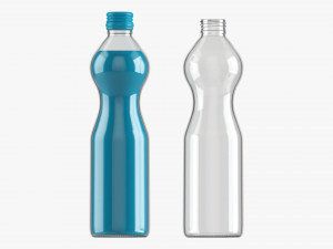 Glass Soda Soft Drink Water Bottle 06 Modelo 3D