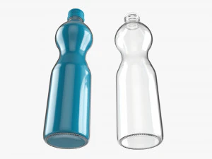 Glass Soda Soft Drink Water Bottle 06 3D Model