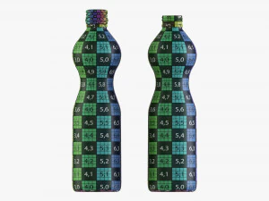 Glass Soda Soft Drink Water Bottle 06 3D Model