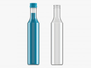 Glass Soda Soft Drink Water Bottle 07 Modelo 3D