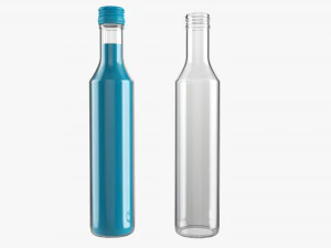 Glass Soda Soft Drink Water Bottle 07 3D Model