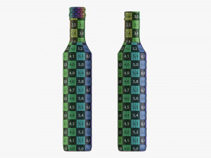 Glass Soda Soft Drink Water Bottle 07 3D Модель