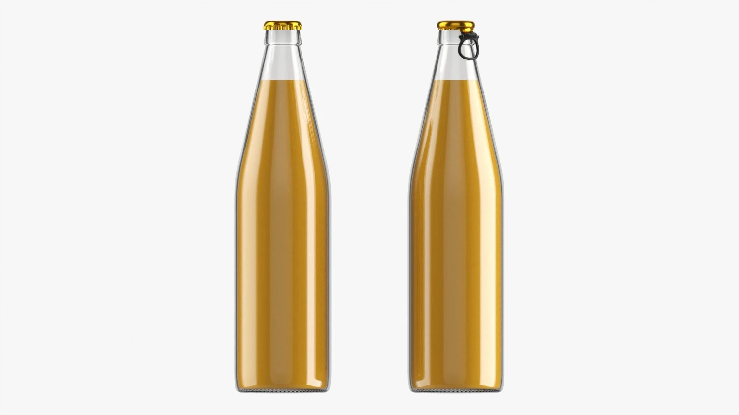 Glass Soda Soft Drink Water Bottle 08 3D Model .c4d .max .obj .3ds .fbx .stl .blend