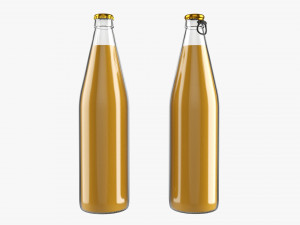 Glass Soda Soft Drink Water Bottle 08 Model 3D