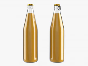 Glass Soda Soft Drink Water Bottle 08 3D Model