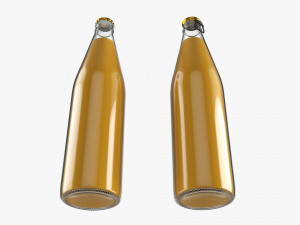 Glass Soda Soft Drink Water Bottle 08 Model 3D