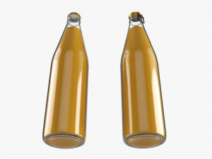 Glass Soda Soft Drink Water Bottle 08 3D Model