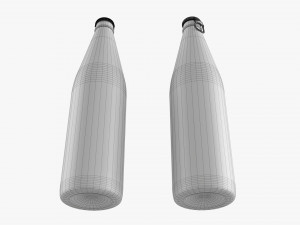 Glass Soda Soft Drink Water Bottle 08 Model 3D