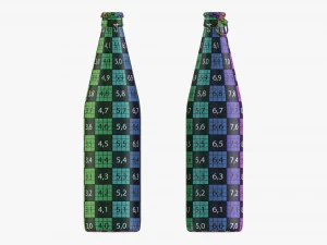 Glass Soda Soft Drink Water Bottle 08 3D Model