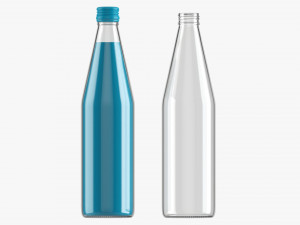 Glass Soda Soft Drink Water Bottle 09 Modelo 3D