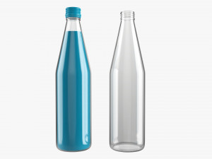 Glass Soda Soft Drink Water Bottle 09 Modelo 3D