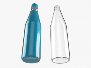 Glass Soda Soft Drink Water Bottle 09 Modelo 3D