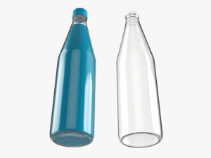 Glass Soda Soft Drink Water Bottle 09 3D Model