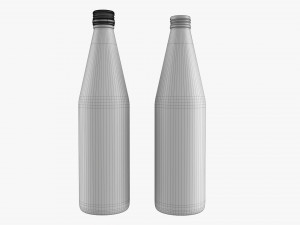 Glass Soda Soft Drink Water Bottle 09 Modelo 3D