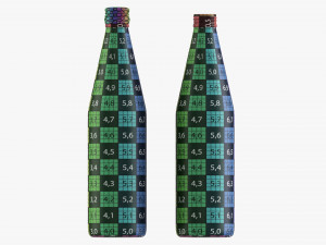 Glass Soda Soft Drink Water Bottle 09 Modelo 3D