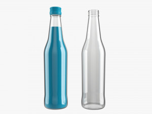 Glass Soda Soft Drink Water Bottle 10 3D Модель