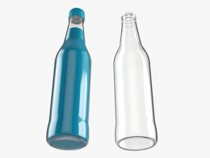 Glass Soda Soft Drink Water Bottle 10 3D Модель