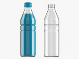 Glass Soda Soft Drink Water Bottle 12 Modelo 3D