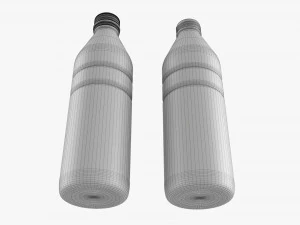 Glass Soda Soft Drink Water Bottle 12 3D Model