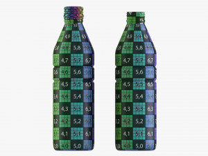 Glass Soda Soft Drink Water Bottle 12 3D Модель