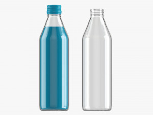 Glass Soda Soft Drink Water Bottle 14 Modelo 3D
