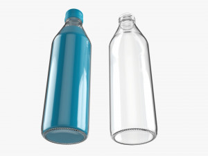 Glass Soda Soft Drink Water Bottle 14 Modelo 3D