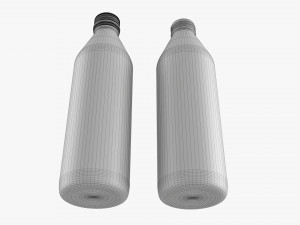 Glass Soda Soft Drink Water Bottle 14 Modelo 3D