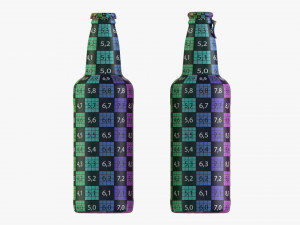 Glass Soda Soft Drink Water Bottle 15 Model 3D