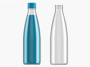Glass Soda Soft Drink Water Bottle 16 Model 3D