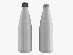 Glass Soda Soft Drink Water Bottle 16 3D Model