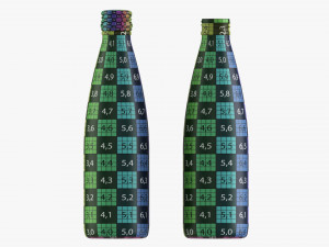 Glass Soda Soft Drink Water Bottle 16 3D-Modell