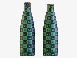 Glass Soda Soft Drink Water Bottle 16 3D Model