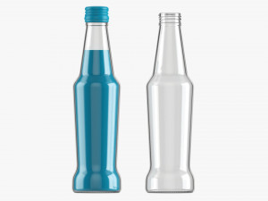 Glass Soda Soft Drink Water Bottle 17 Model 3D