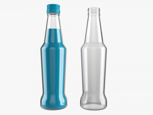 Glass Soda Soft Drink Water Bottle 17 3D मॉडल