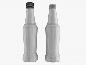 Glass Soda Soft Drink Water Bottle 17 3D मॉडल
