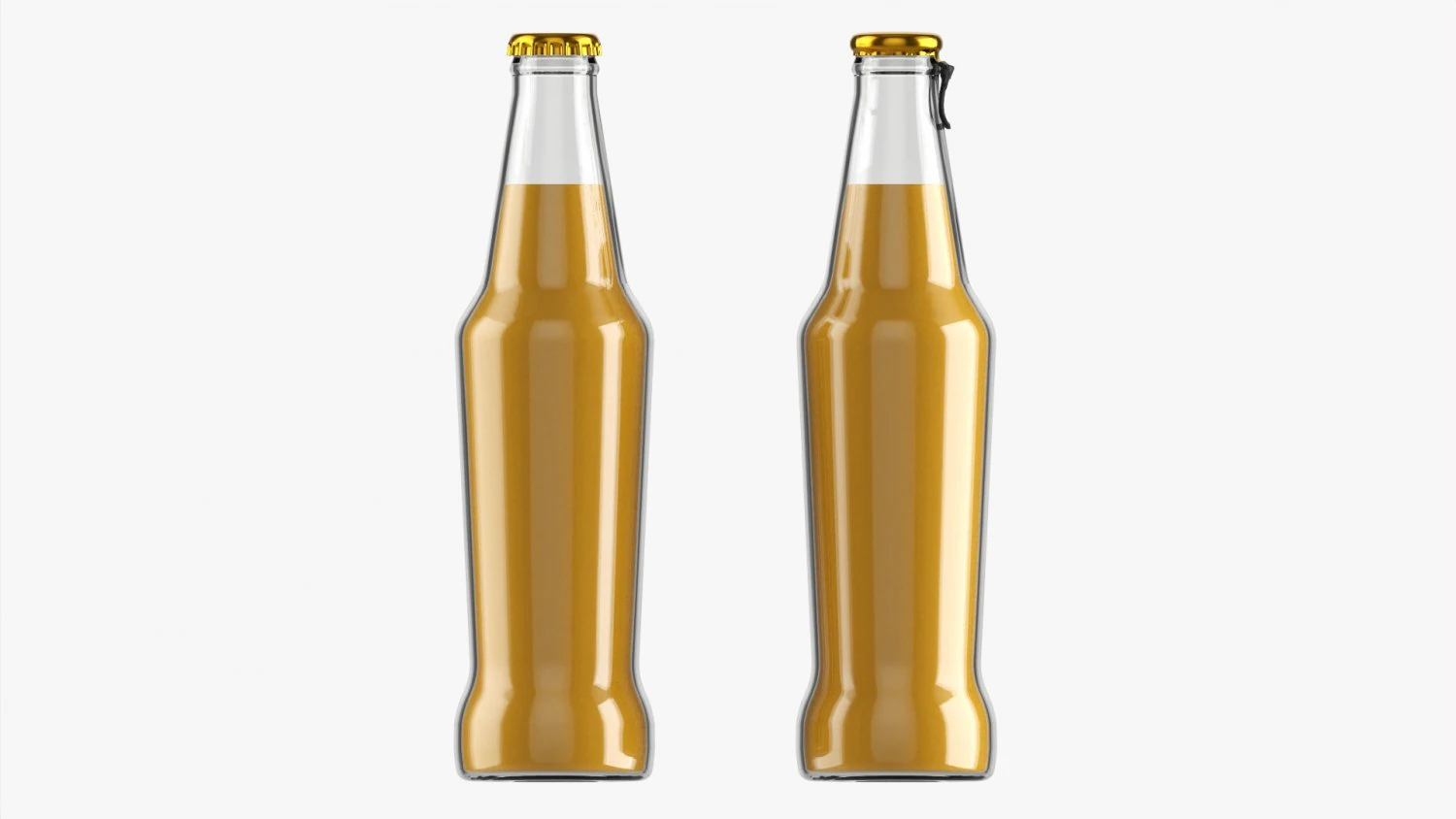 Glass Soda Soft Drink Water Bottle 18 3D Model .c4d .max .obj .3ds .fbx .stl .blend 