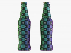 Glass Soda Soft Drink Water Bottle 18 Model 3D