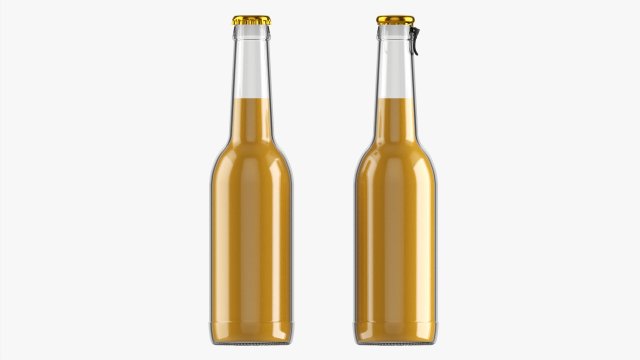 Glass Soda Soft Drink Water Bottle 19 3D 模型 .c4d .max .obj .3ds .fbx .stl .blend 