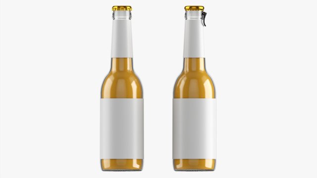 Glass Soda Soft Drink Water Bottle 20 Modelo 3D .c4d .max .obj .3ds .fbx .stl .blend 