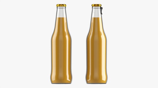 Glass Soda Soft Drink Water Bottle 21 Model 3D .c4d .max .obj .3ds .fbx .stl .blend 